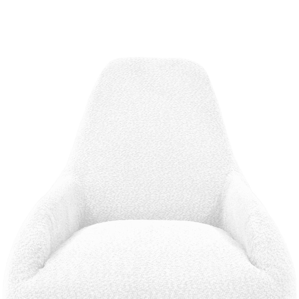 Poltrona Rusell 77x83x95 Tela Acolchada Blanca