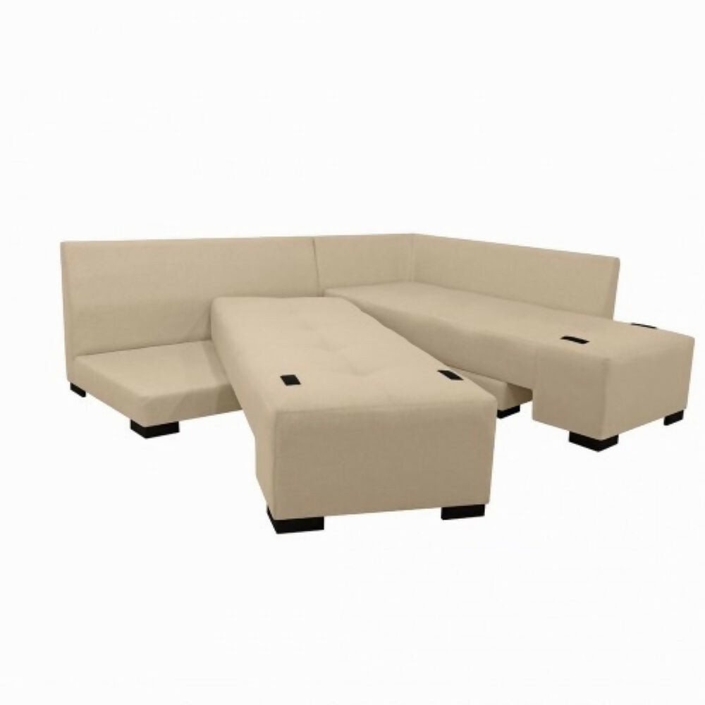 Sala Cama Sterimberg En Tela Antifluidos Beige- Amoblando