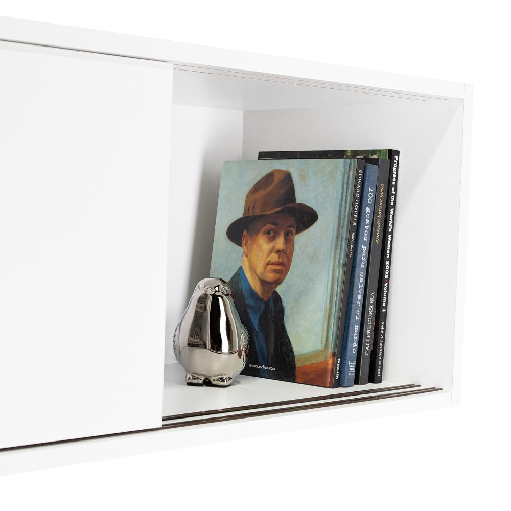 Gabinete Auxiliar Tanix, Blanco Duqueza, con puertas corredizas ZF