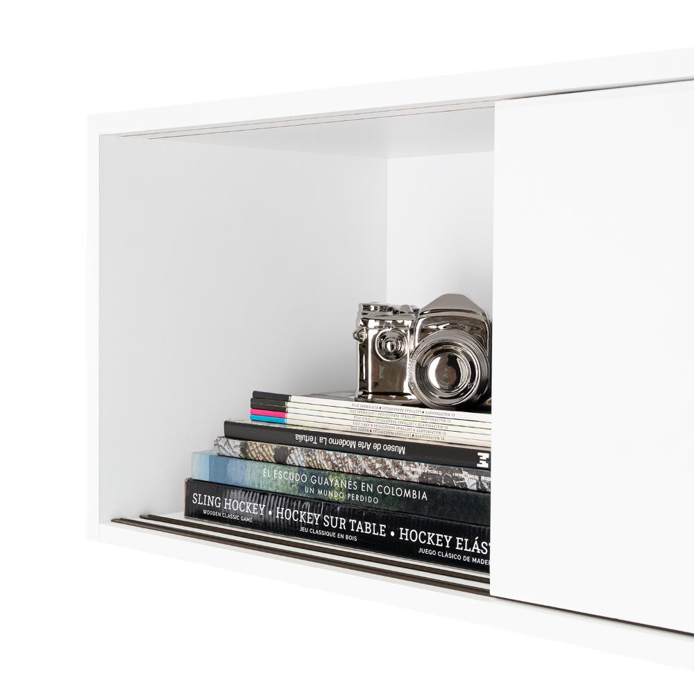 Gabinete Auxiliar Tanix, Blanco Duqueza, con puertas corredizas ZF