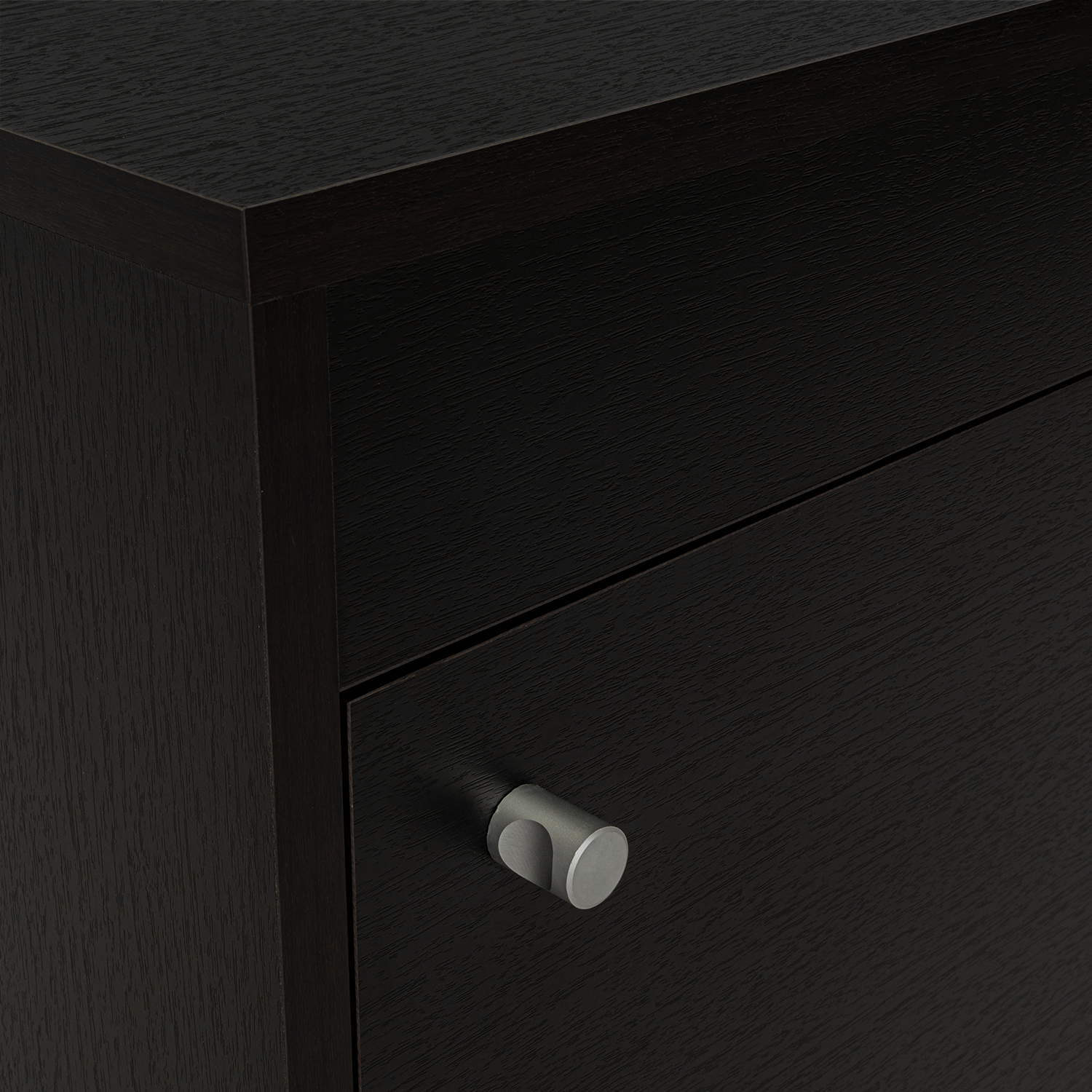 Mesa de Noche Tutto, Wengue, con Un Cajón Amplio Ideal Para Espacios Pequeños