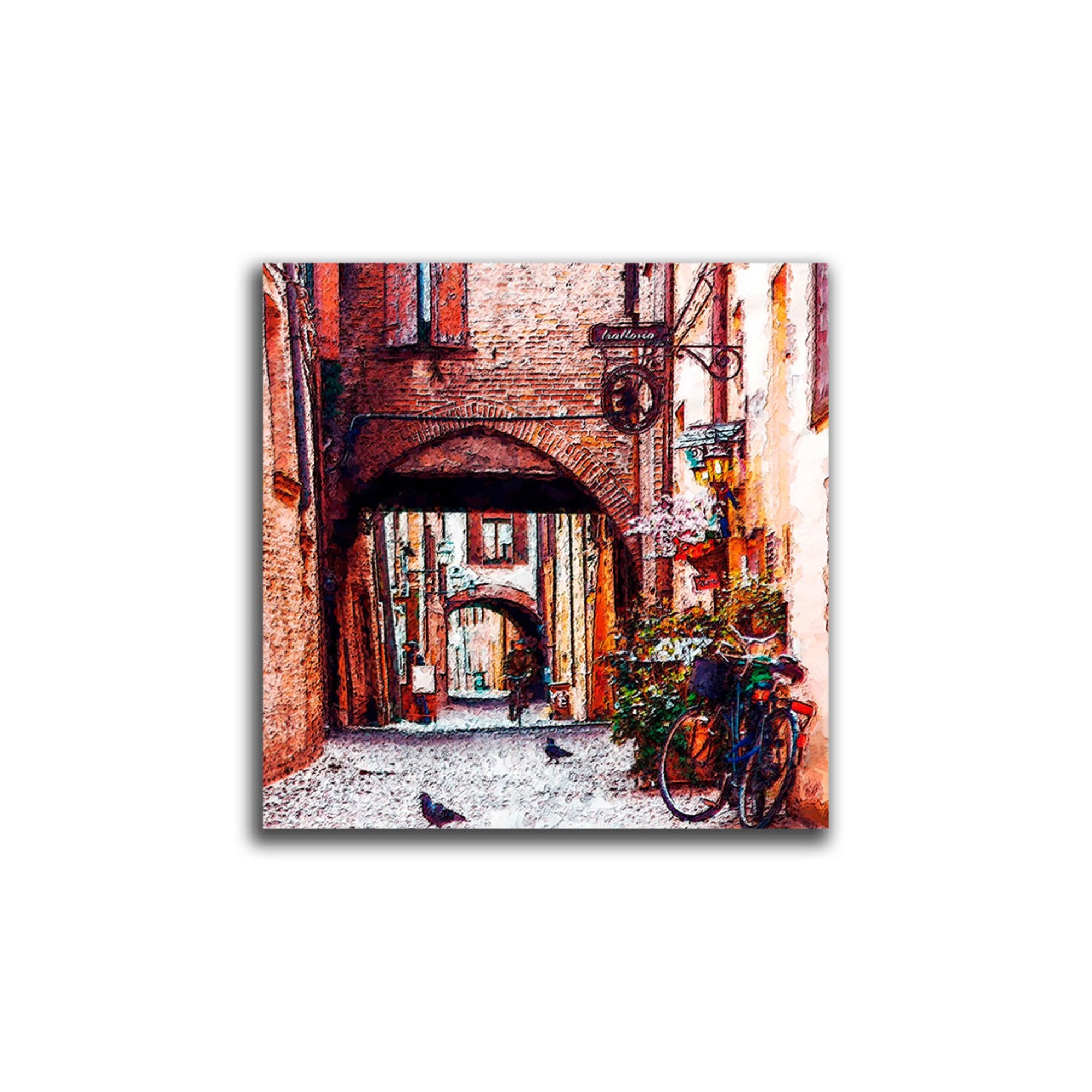 Cuadro Decorativo Calle Antigua L 60X60 cm - Impresion en Tela