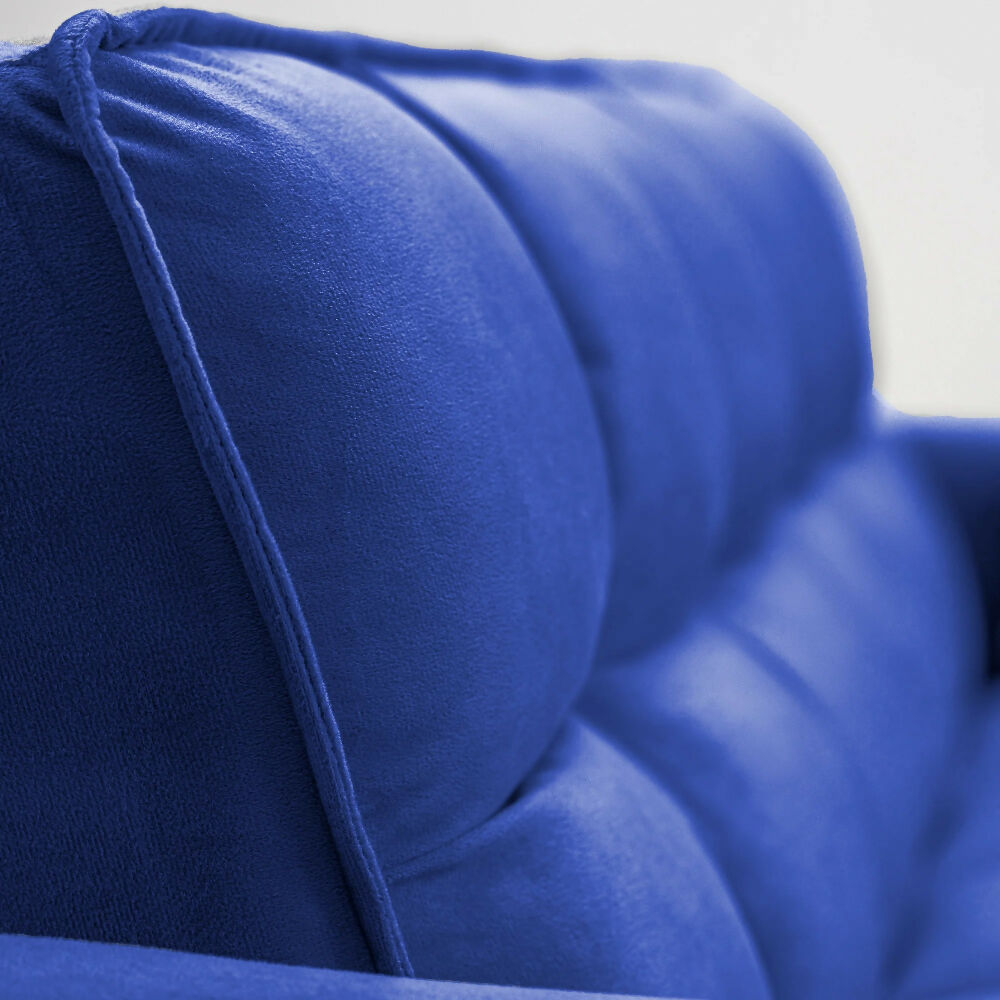 Sofá Cama 2 Puestos Azul Tela Aeidi