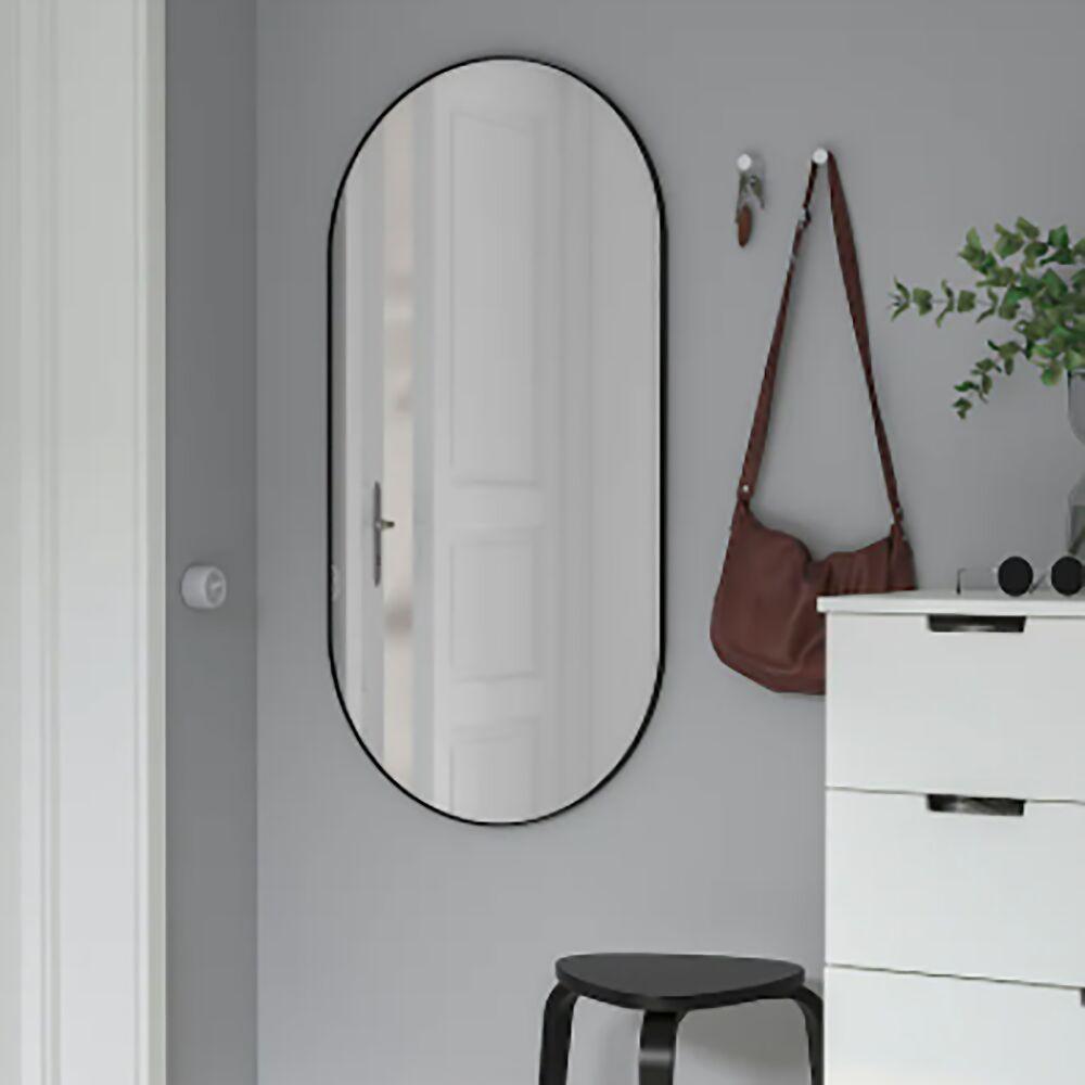 Espejo ovalado 80 x 40 Negro