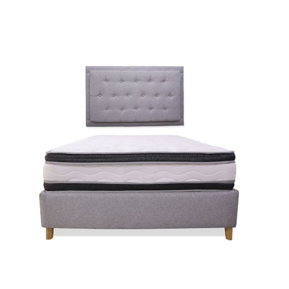 Combo Base Cama + Colchón Blaser 100 Sencillo + espaldar