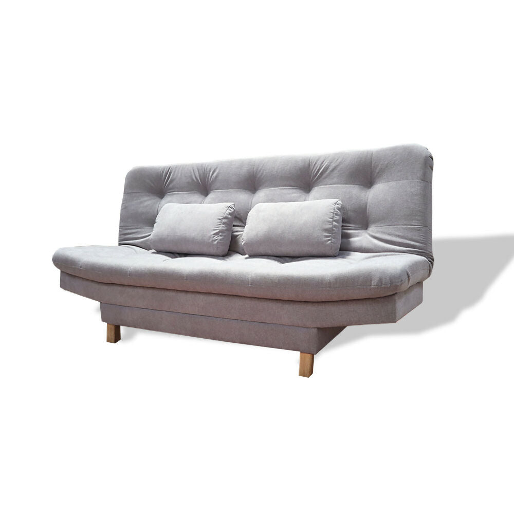 Sofacama Bakers 3 Posiciones Gris + 2 Cojines Decorativos