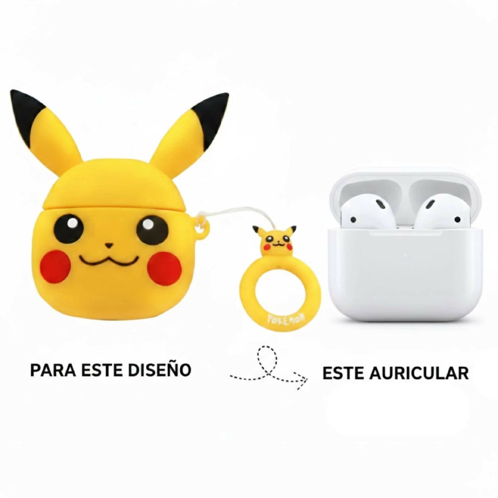 Forro Para Audifonos Series 4 Antigolpes con Diseño Pikachu
