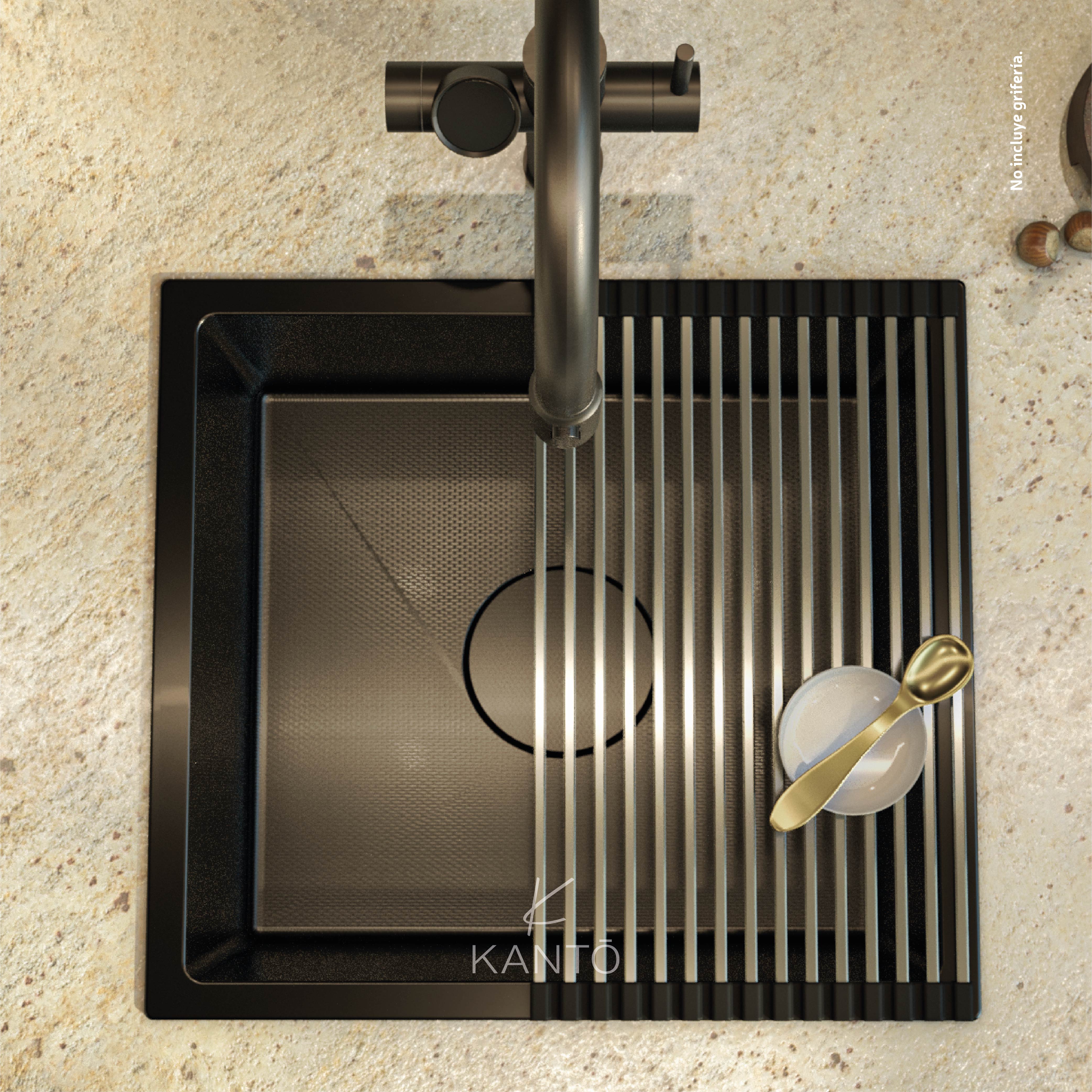 Lavaplatos Nobu Acero 304 Nano, Negro