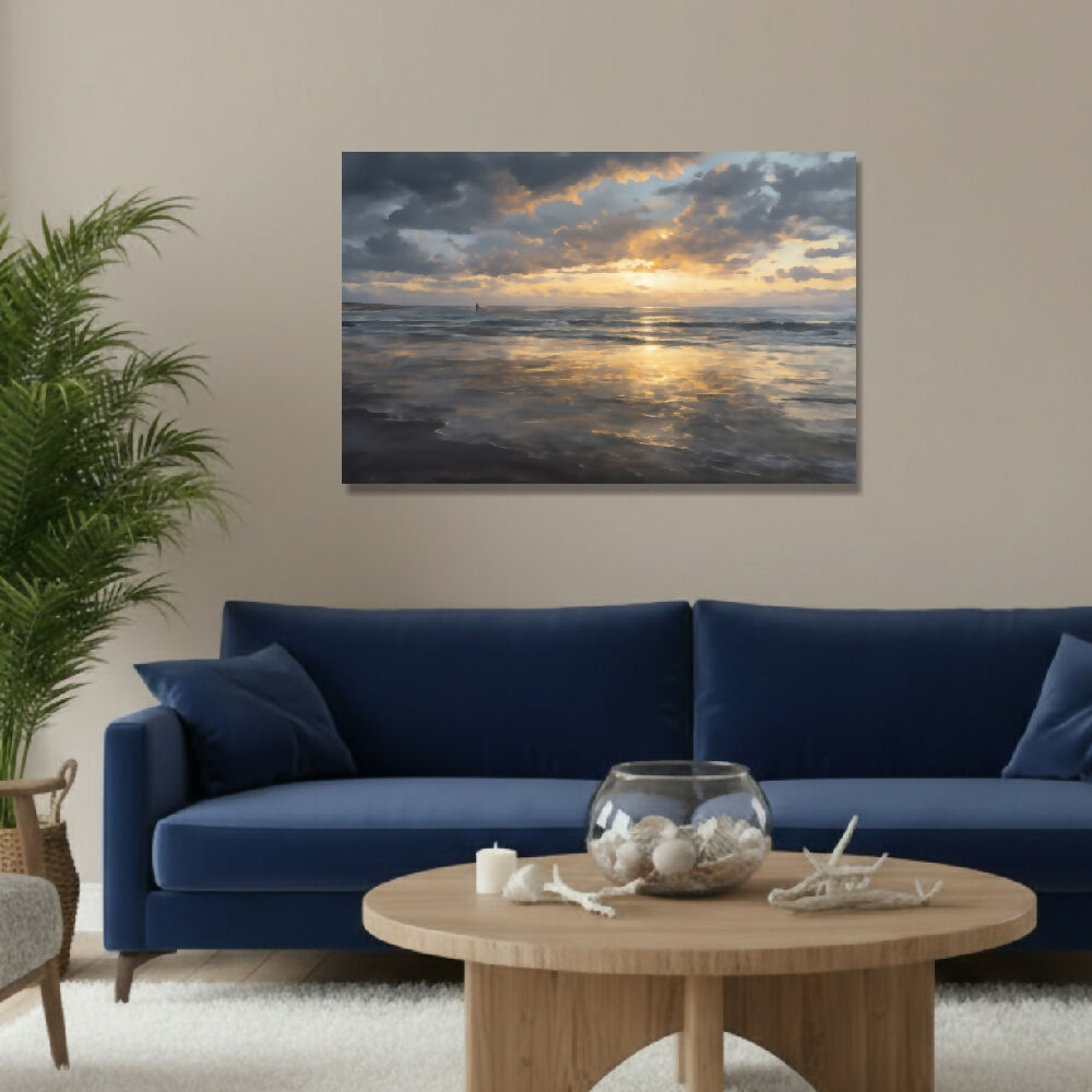 Lienzo Canvas Cuadro Atardecer en el Pacífico 93x60cm