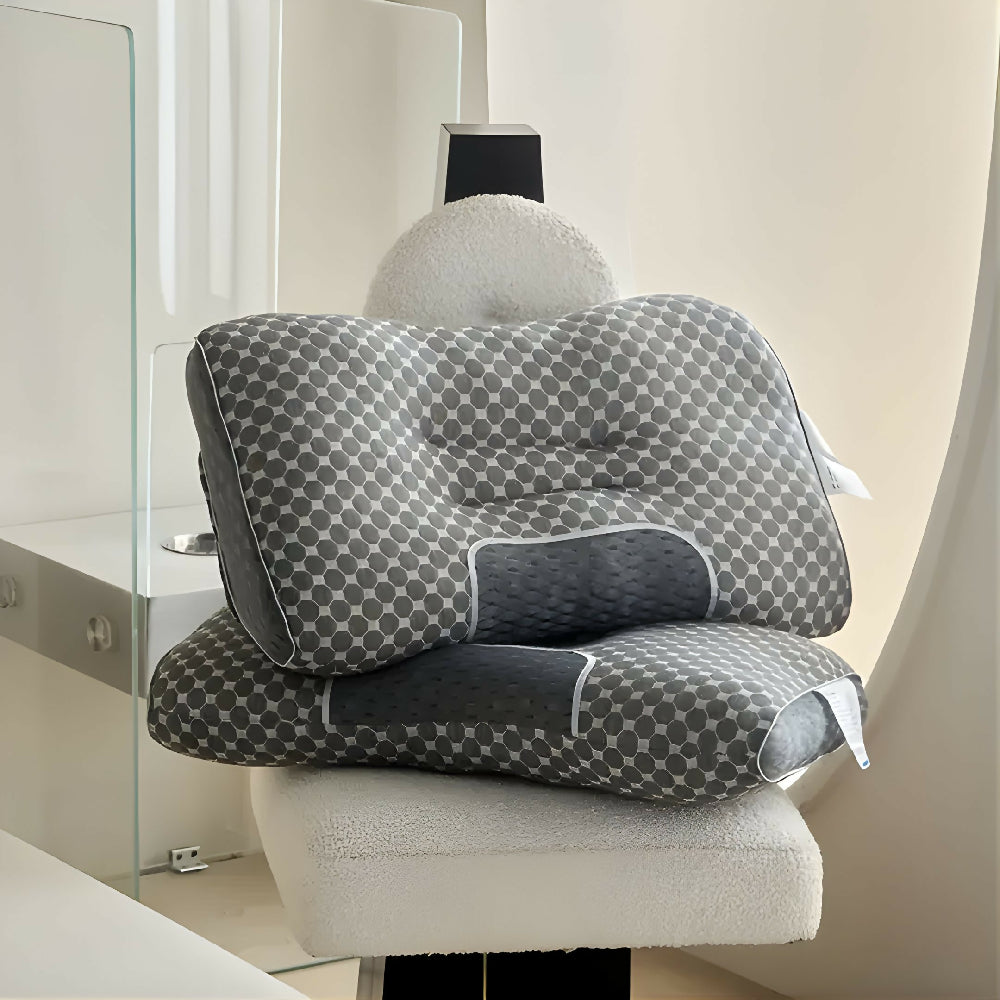 Almohada Ortopédica Para Cuello Y Espalda Con Funda Transpirable