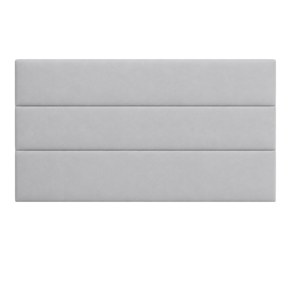 Cabecero Sencillo 100x60 Paneles Horizontales Gris Tela