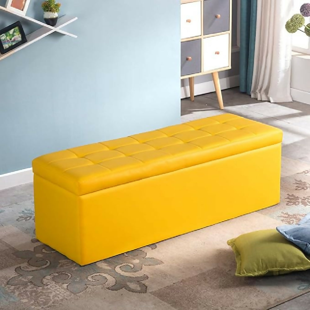 puf baul amarillo sintetico 1