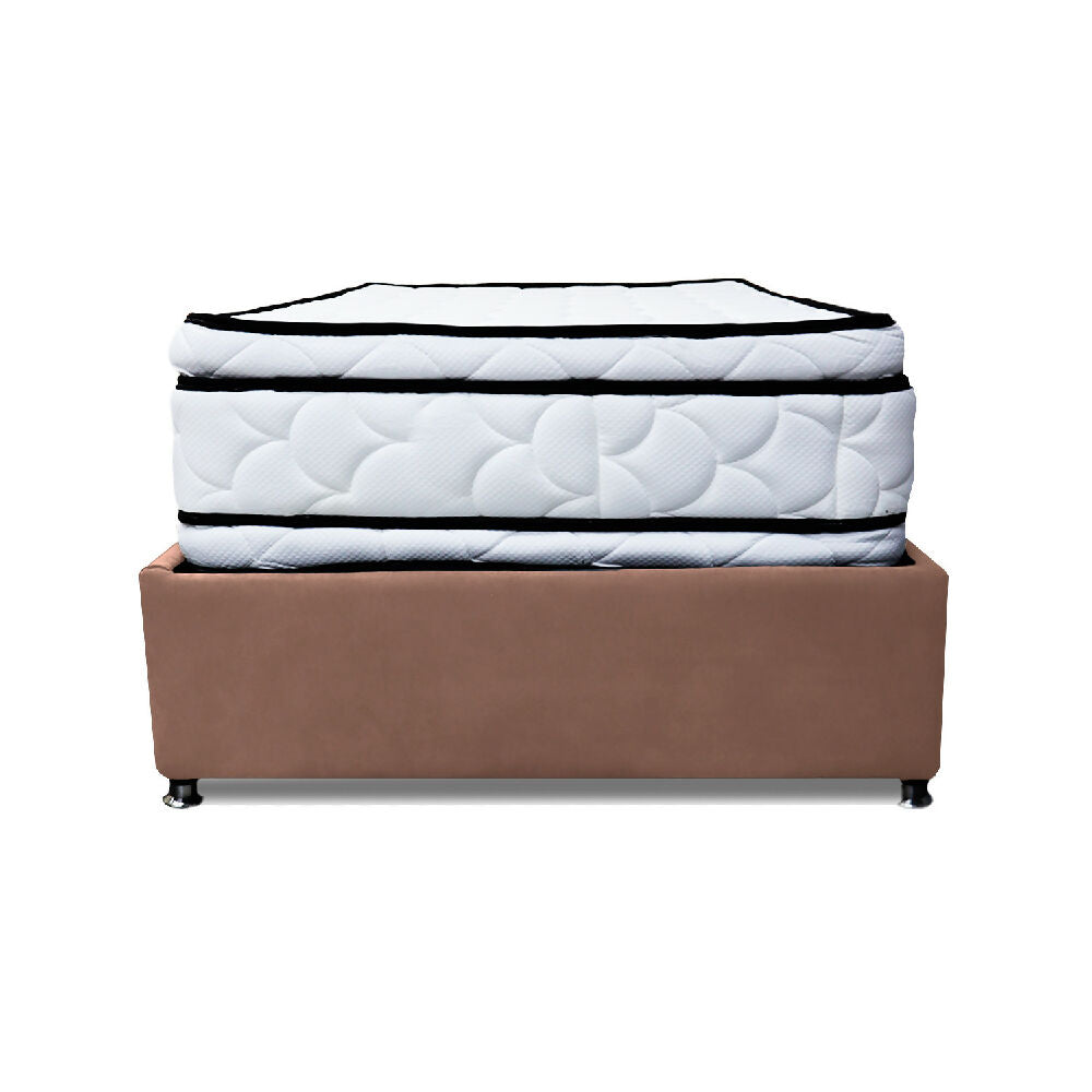 Combo Cama Tarima Nube 140x190 doble Camel mas Espaldar