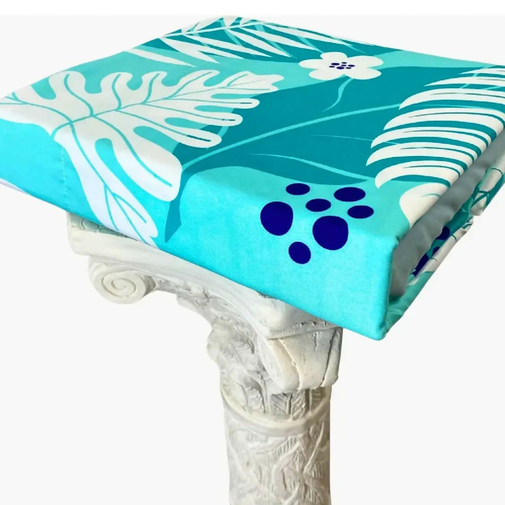 Juego de Sábanas Cama Queen 300 Hilos 100% Algodón Bahía Azul Turquesa