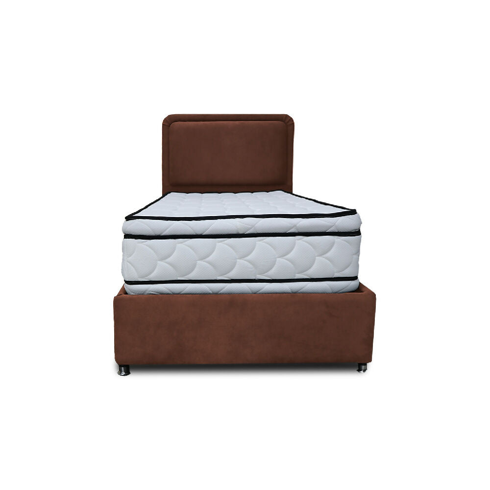 Combo Basecama Nube Semidoble 120x190 mas Espaldar Marron