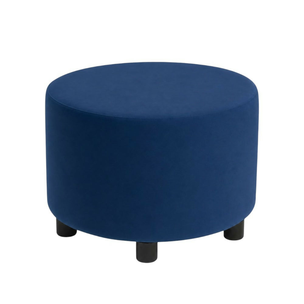 Puff Redondo 40x40 Azul Tela
