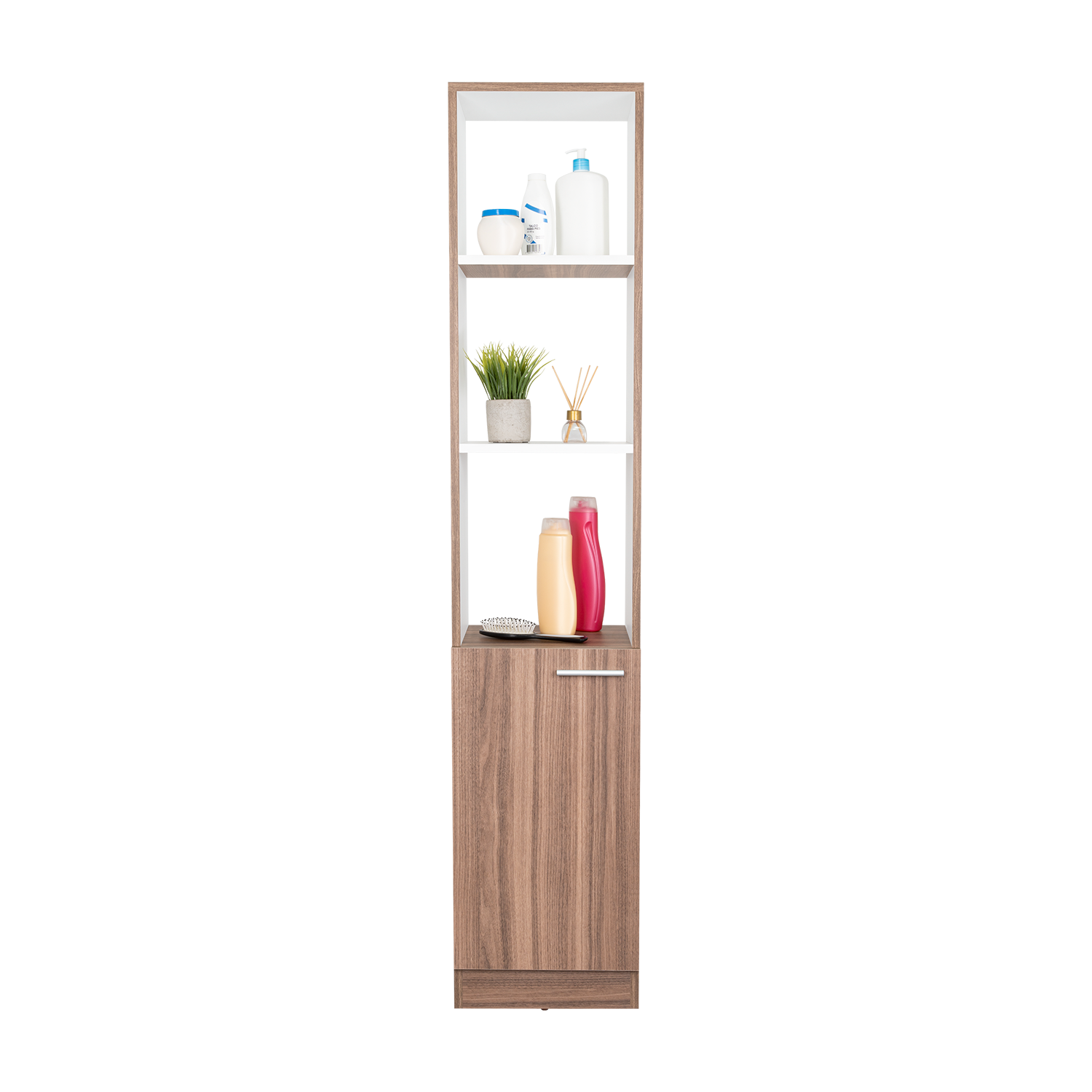 Organizador de Baño Aqua, Avellana y Blanco, con Variedad de Entrepaños ZF