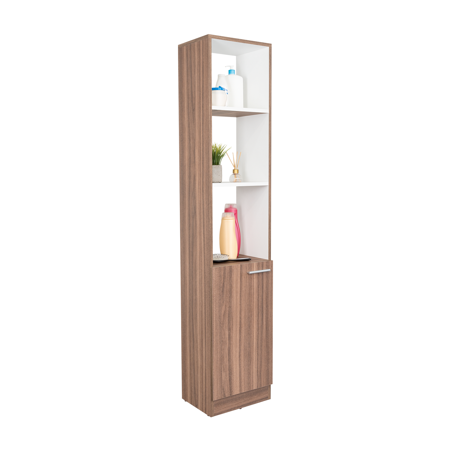 Organizador de Baño Aqua, Avellana y Blanco, con Variedad de Entrepaños ZF