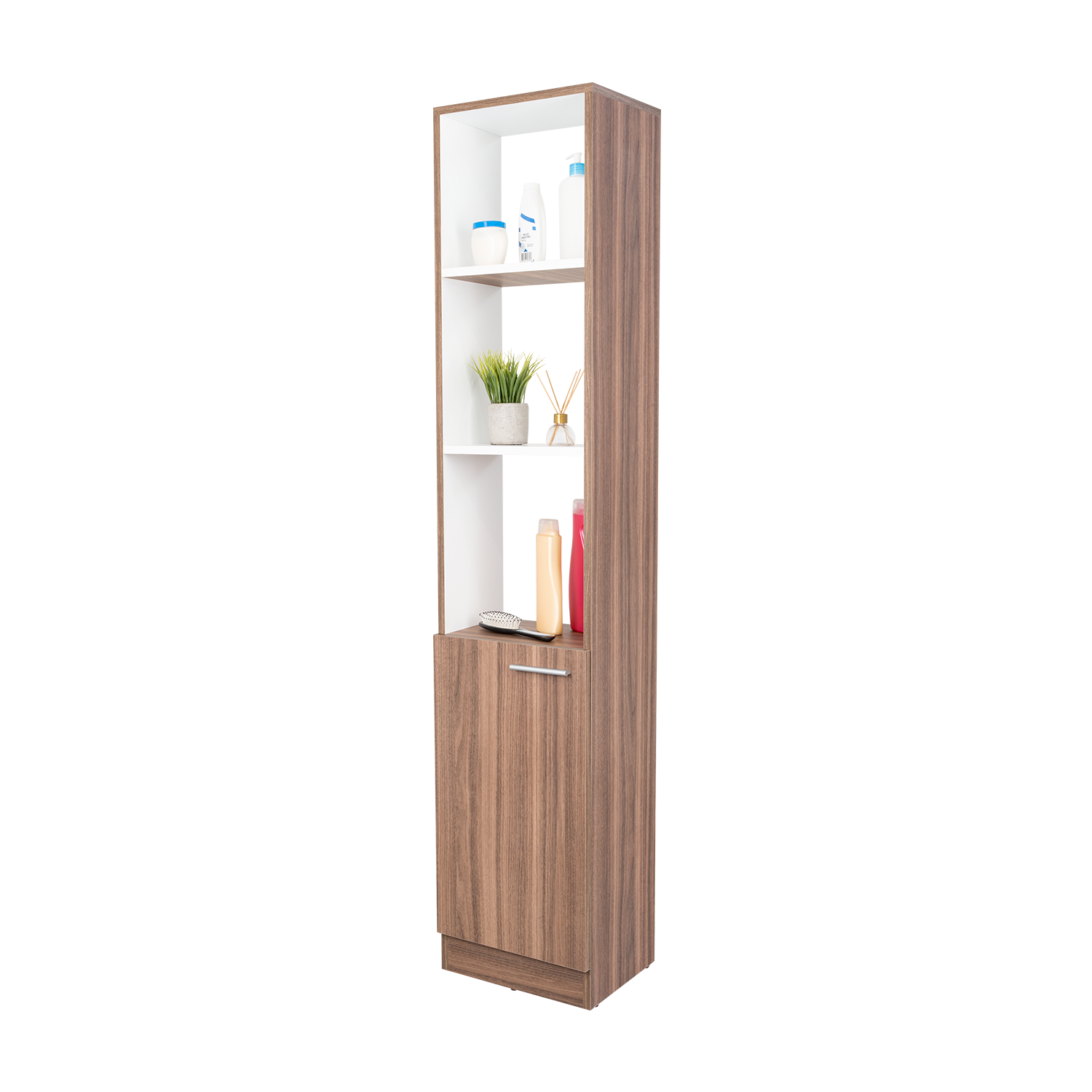 Organizador de Baño Aqua, Avellana y Blanco, con Variedad de Entrepaños ZF