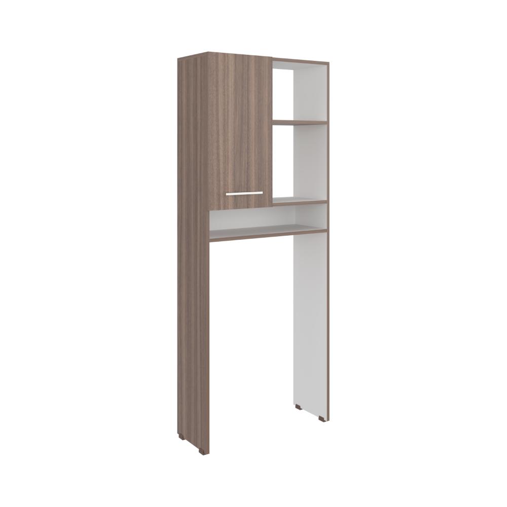 Gabinete de Baño Sharon, Avellana y Blanco, Ideal para Ahorrar Espacio