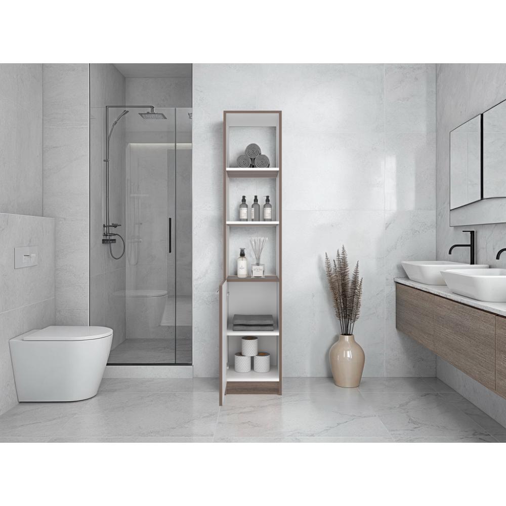 Organizador de Baño Aqua, Avellana y Blanco, con Variedad de Entrepaños ZF