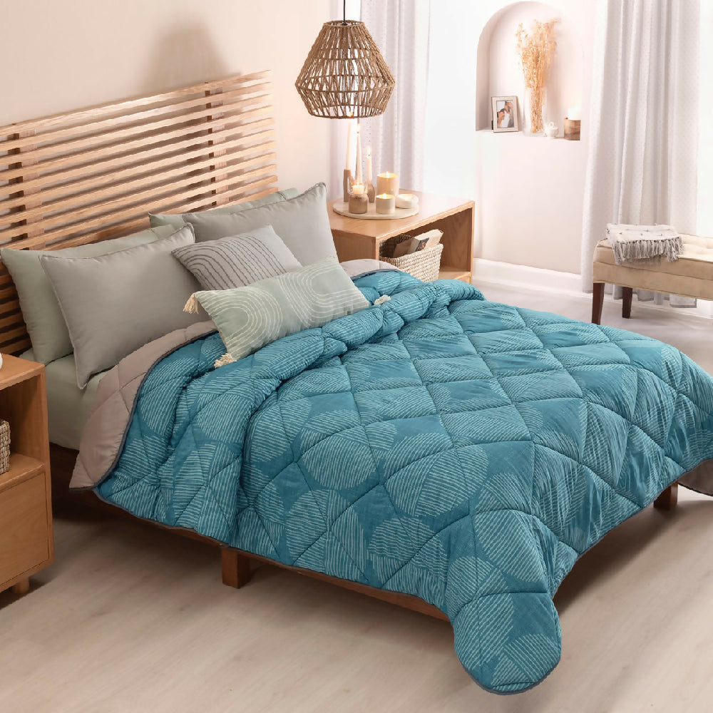 87861-1 Juego de Edredón Sisal Doble Faz para Cama King, Incluye 2 Fundas y 2 Cojines - Envío Gratis