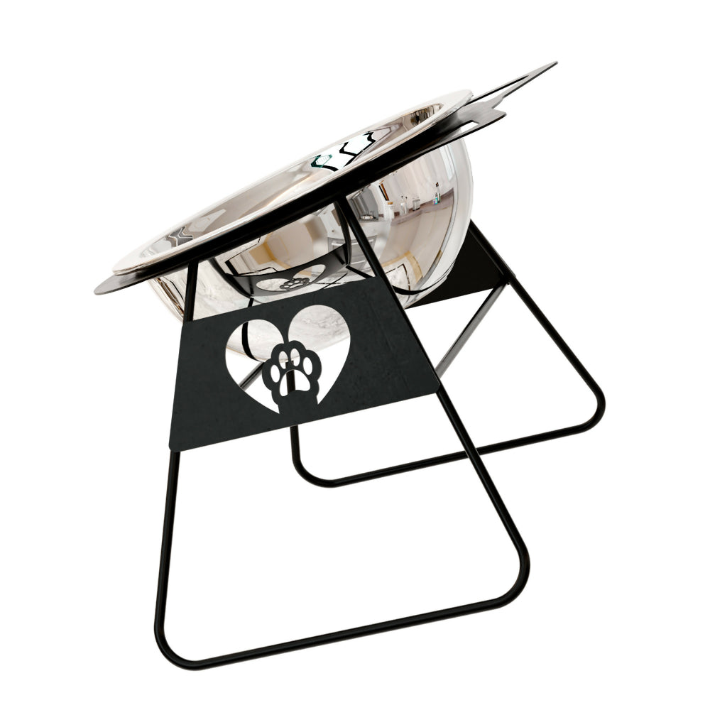 Comedero Para Gatos Elevado Con Bowl Acero Inoxidable Rejiplas