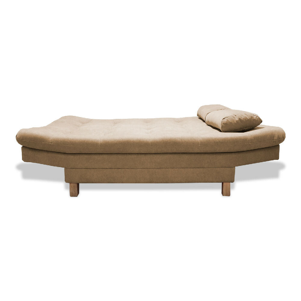 Sofacama Bakers 3 Posiciones Camel + 2 Cojines Decorativos