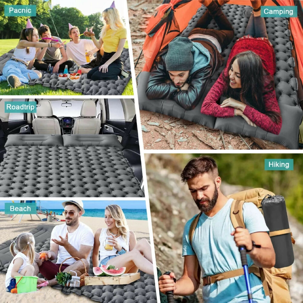 Colchón Autoinflable Doble Para Acampar Con Bomba Eléctrica