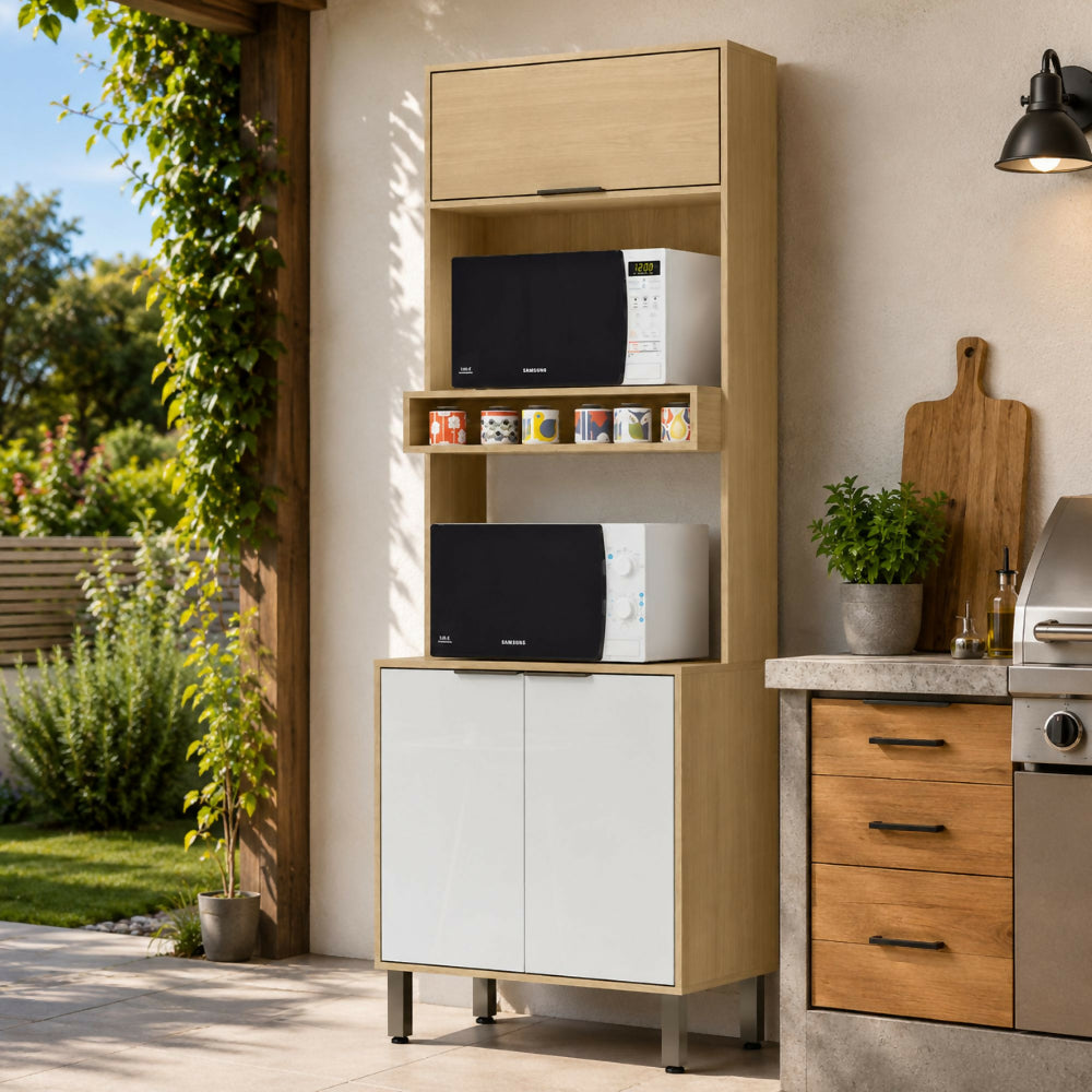 Gabinete de Cocina Sicilia - Almendra/Blanco