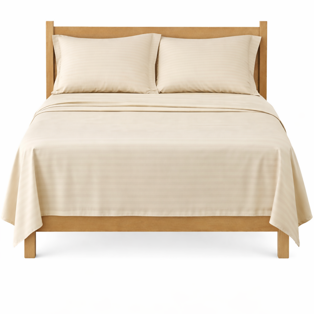 Juego de sabanas doble beige