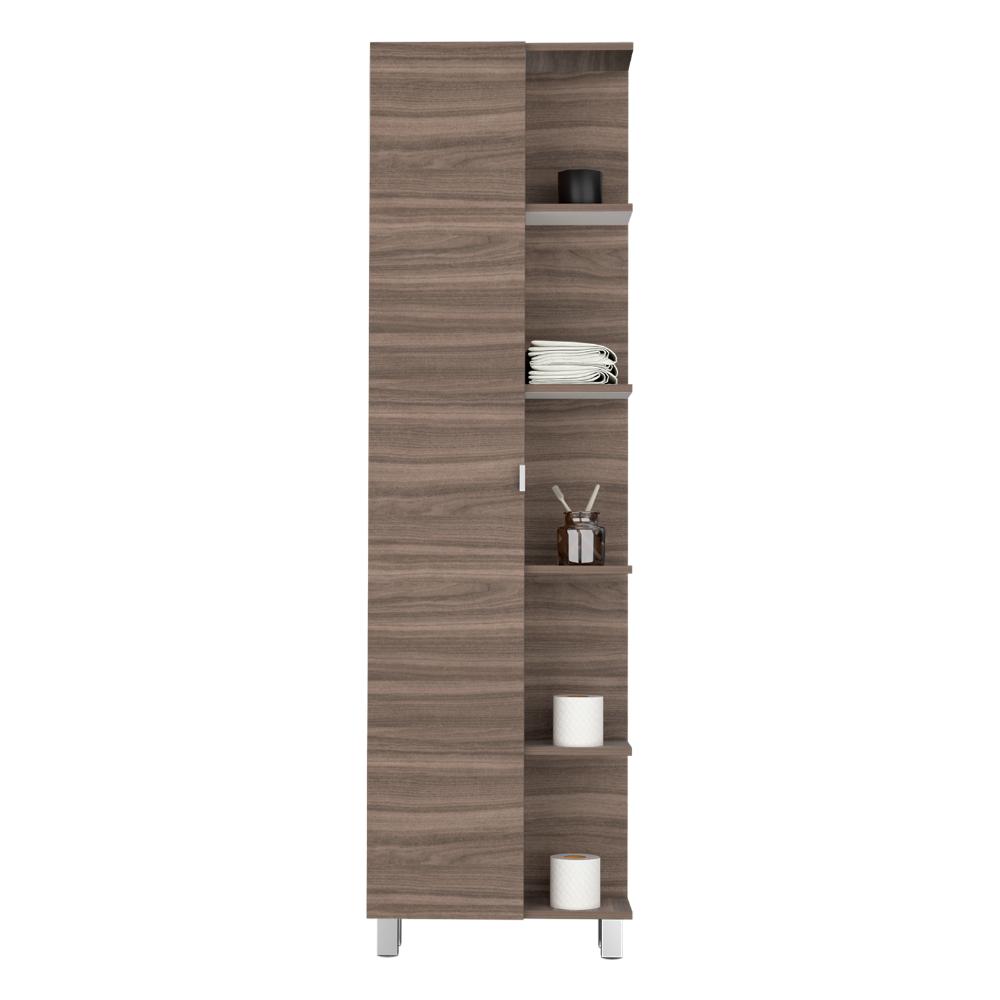 Mueble Esquinero Aqua, Avellana y Blanco, con Variedad de Entrepaños ZF