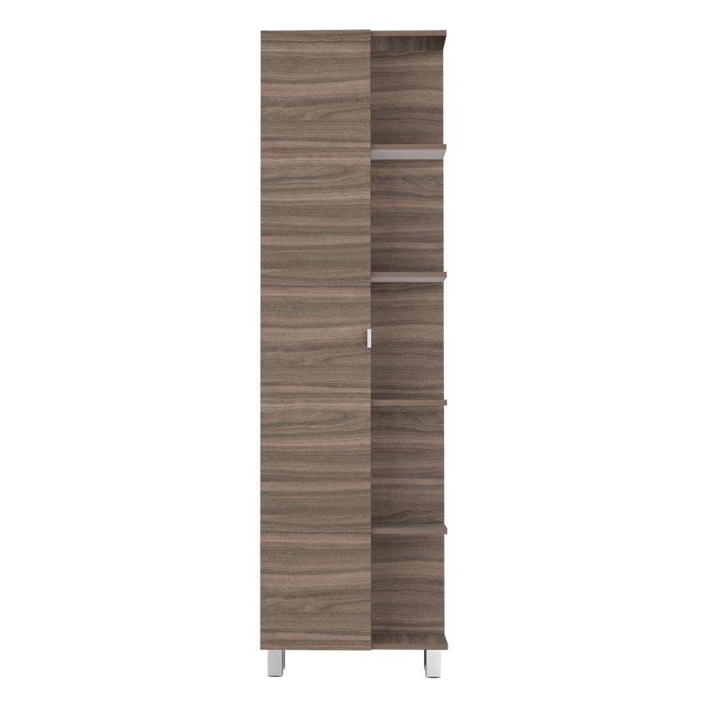 Mueble Esquinero Aqua, Avellana y Blanco, con Variedad de Entrepaños ZF