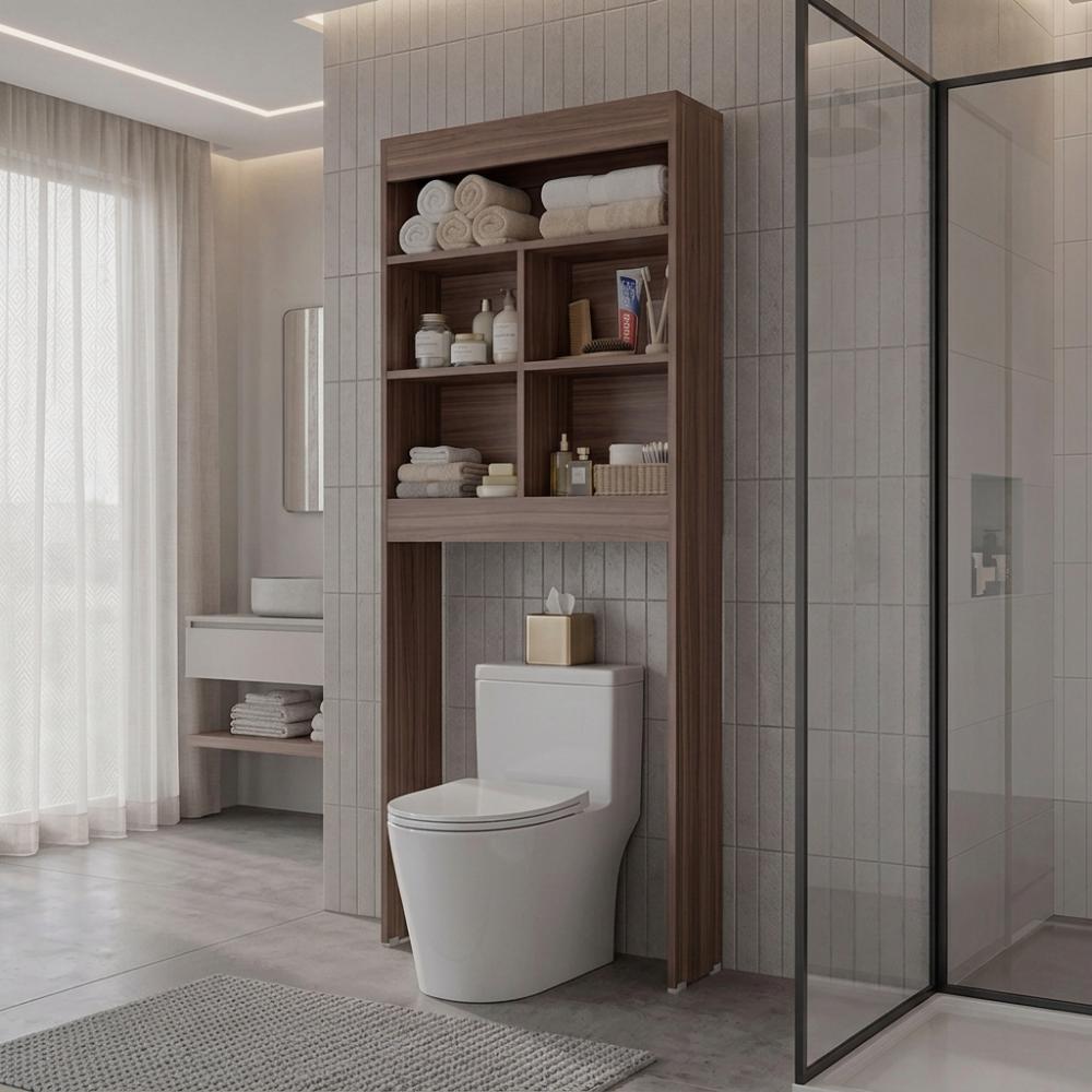 Gabinete de Baño Bristol-20, Avellana, Amplios Espacios para Colocar Objetos Decorativos ZF