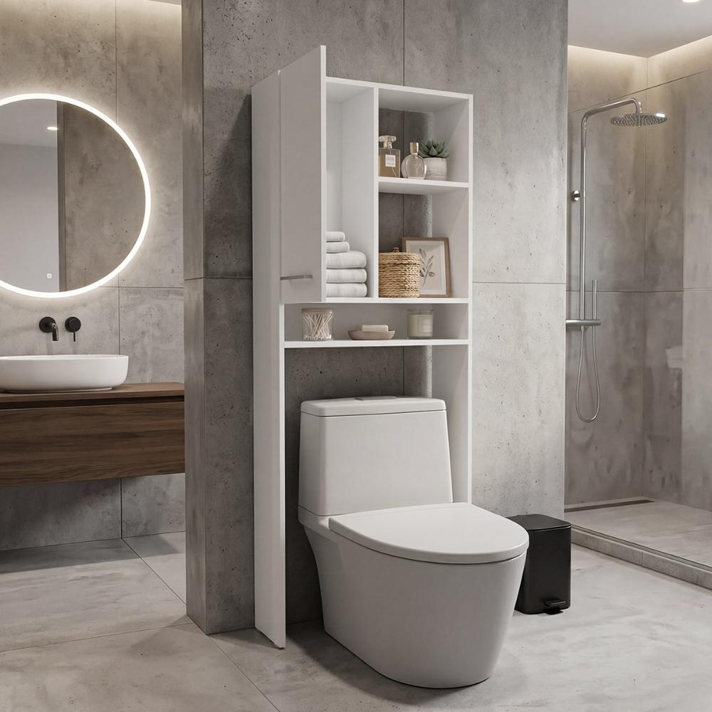 Gabinete de Baño Bristol 26, Blanco Duqueza, Ideal para Ahorrar Espacio