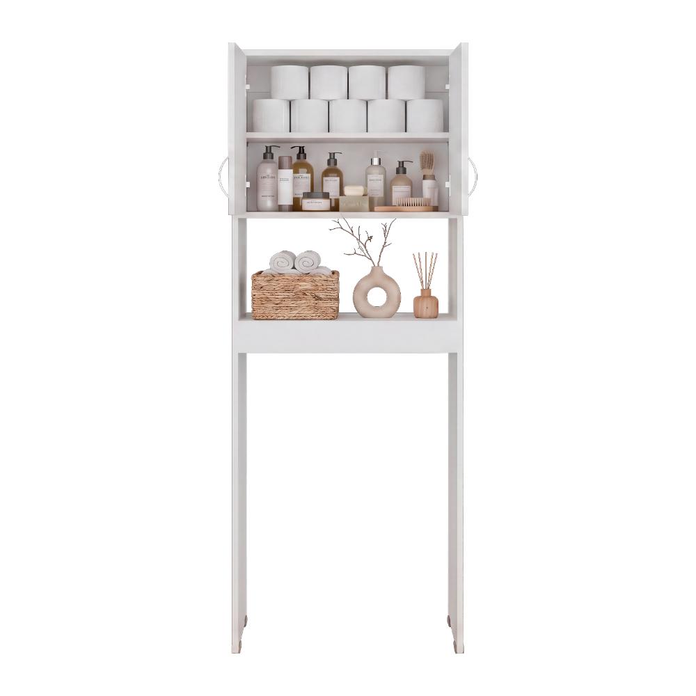 Gabinete de Baño Bristol-25, Kronos Blanco, Amplios Espacios para Colocar Objetos Decorativos ZF