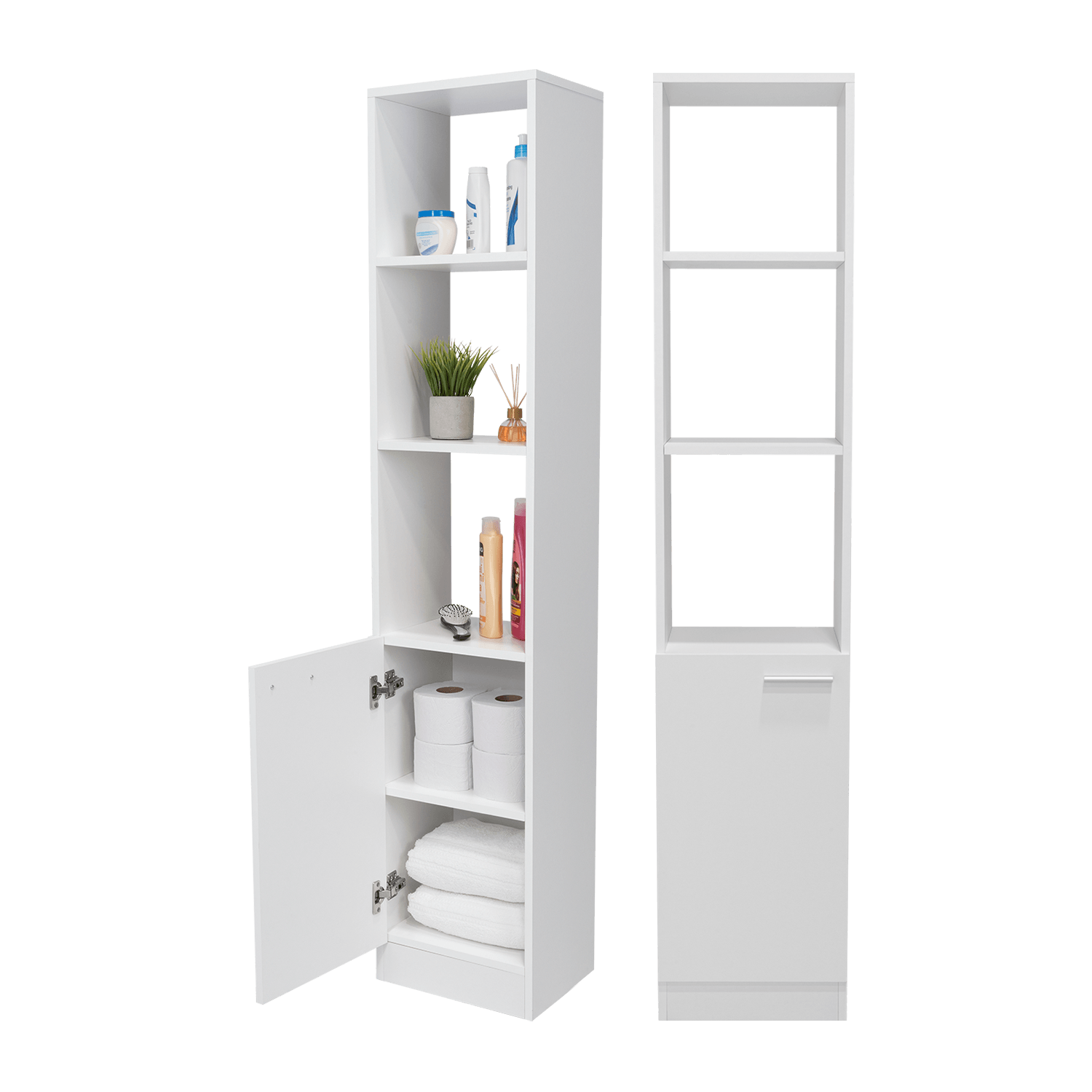 Organizador de Baño Aqua, Blanco, con Variedad de Entrepaños X2