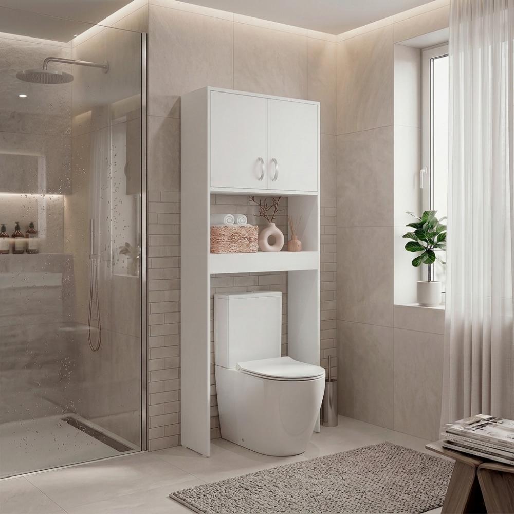 Gabinete de Baño Bristol-25, Kronos Blanco, Amplios Espacios para Colocar Objetos Decorativos ZF