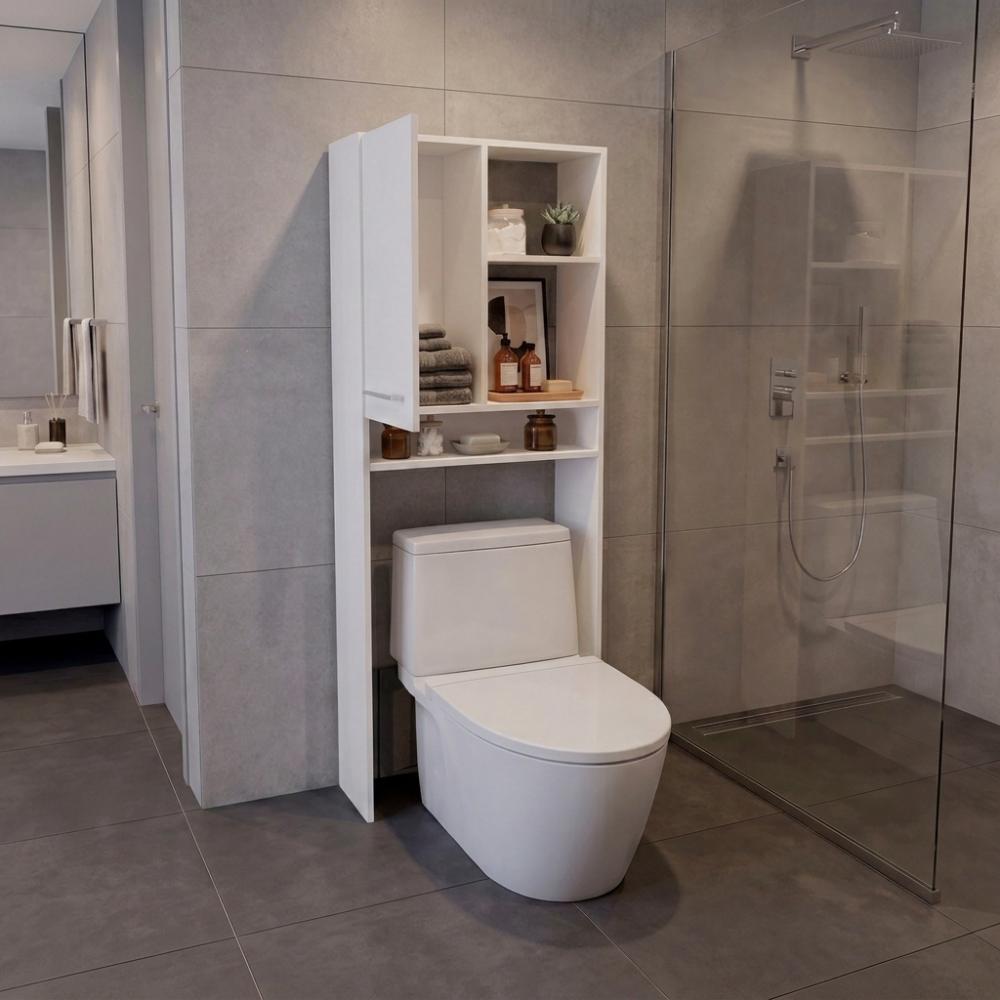 Gabinete de Baño Bristol-26, Kronos Blanco, Amplios Espacios para Colocar Objetos Decorativos ZF