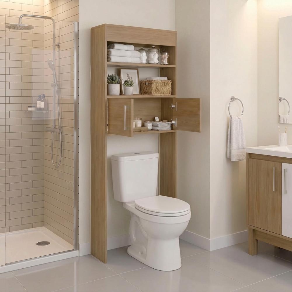 Gabinete de Baño Madrid, Kronos Fresno, Amplios Espacios para Colocar Objetos Decorativos ZF