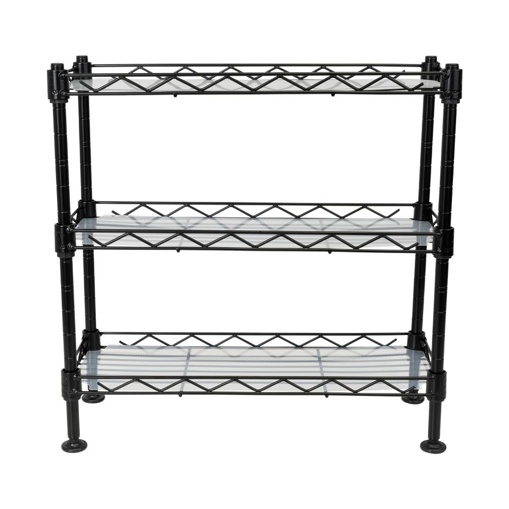 Organizador para Especias Shelves, Negro, de Tres niveles