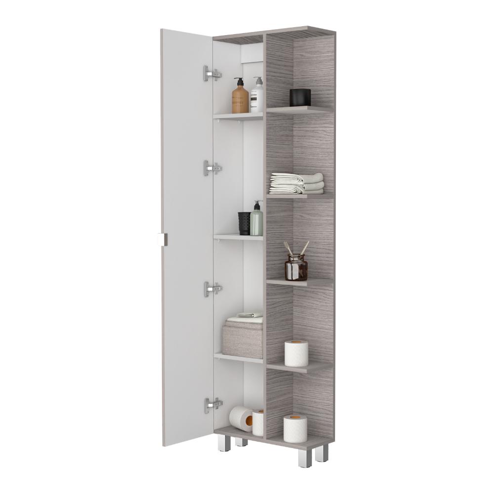 Mueble Esquinero Aqua, Positano y Blanco, con Variedad de Entrepaños ZF