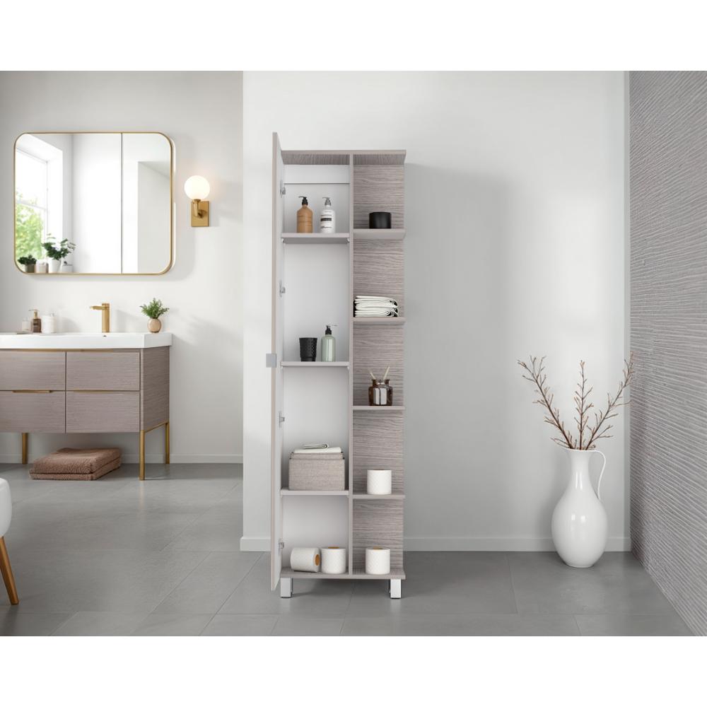 Mueble Esquinero Aqua, Positano y Blanco, con Variedad de Entrepaños ZF