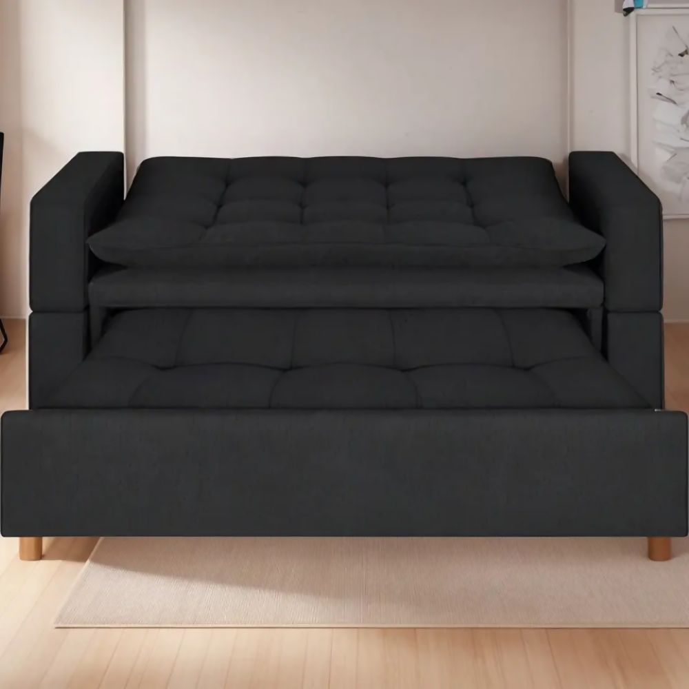 Sofá Cama Ethel Tela Negro