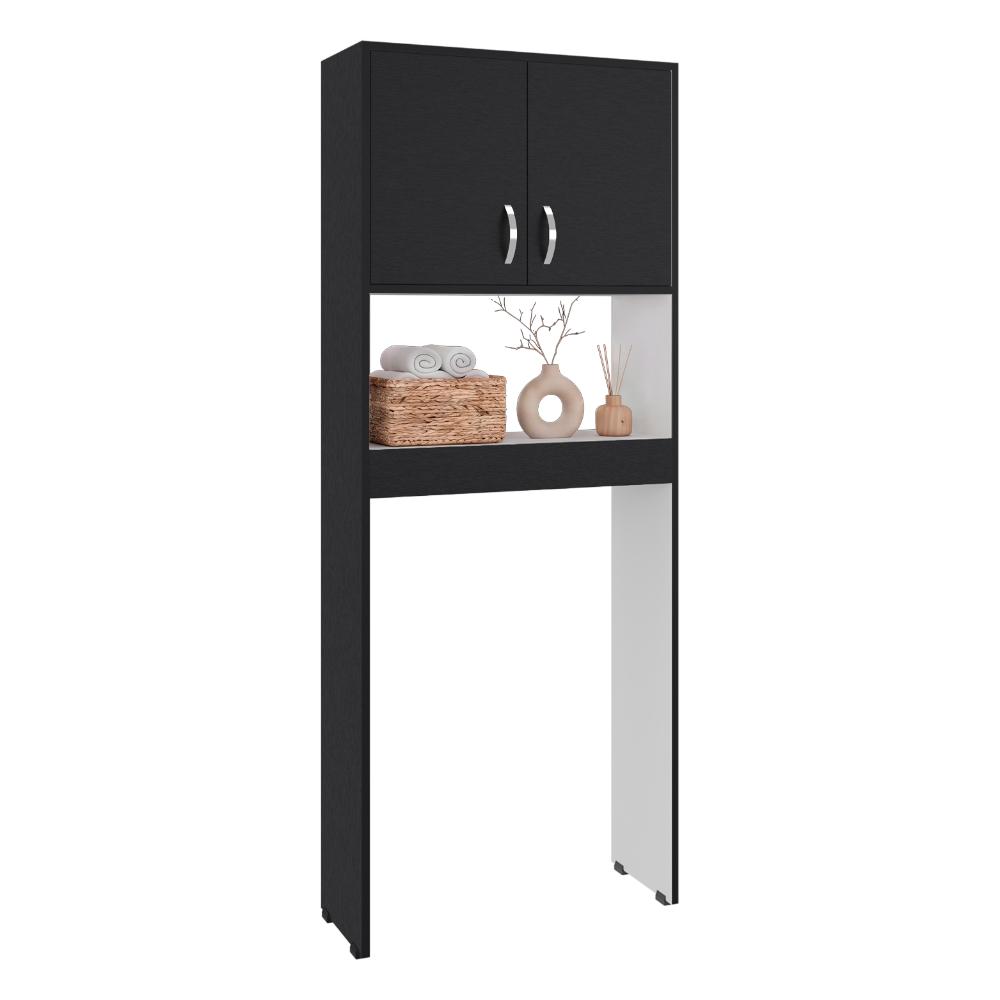 Gabinete de Baño Bristol-25, Wengue y Blanco, Amplios Espacios para Colocar Objetos Decorativos ZF