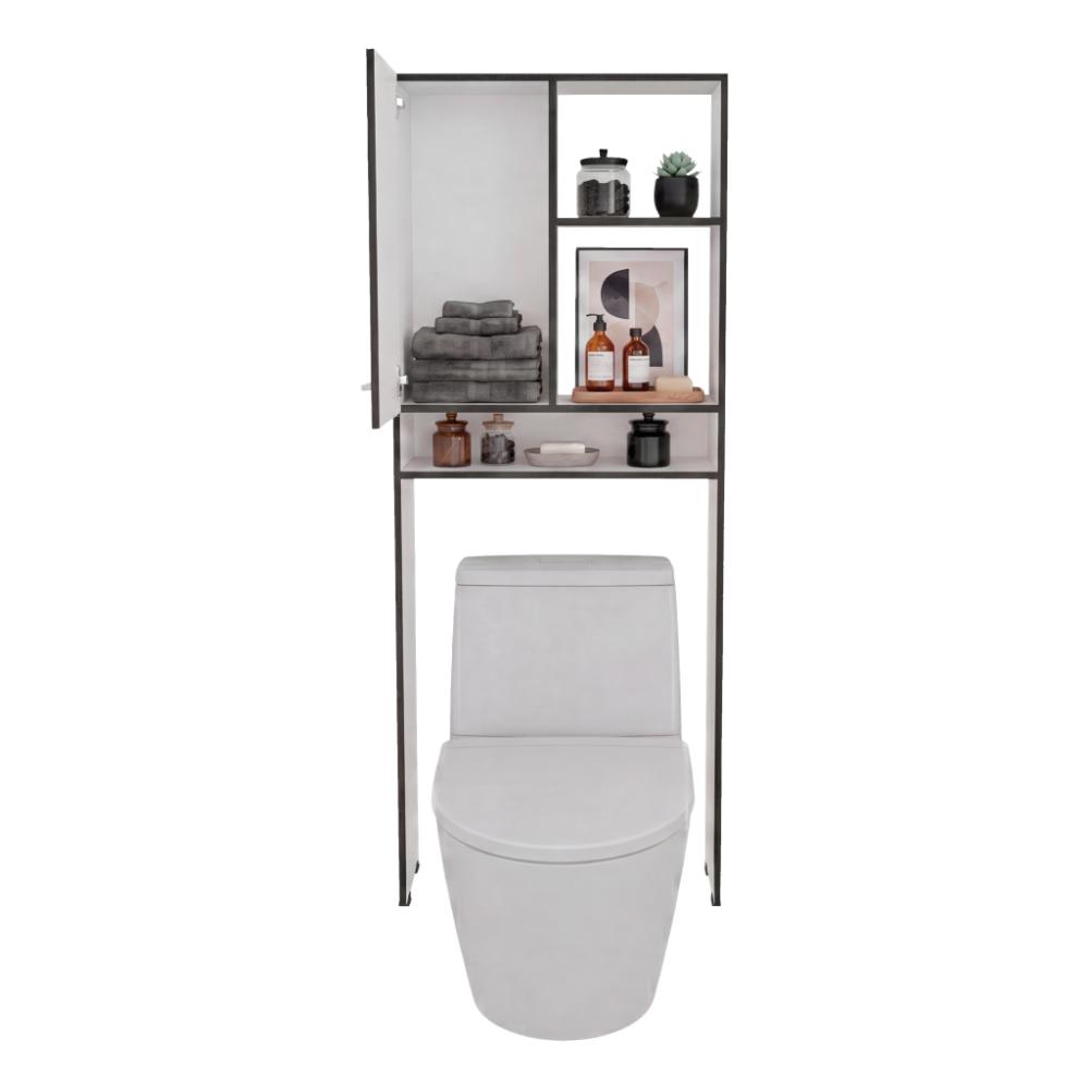 Gabinete de Baño Bristol-26, Wengue y Blanco, Amplios Espacios para Colocar Objetos Decorativos ZF