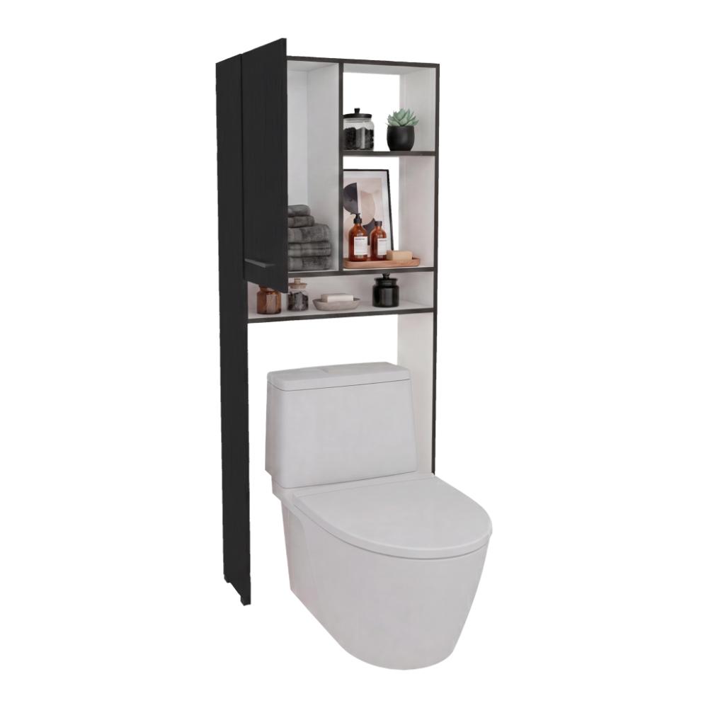 Gabinete de Baño Bristol-26, Wengue y Blanco, Amplios Espacios para Colocar Objetos Decorativos ZF