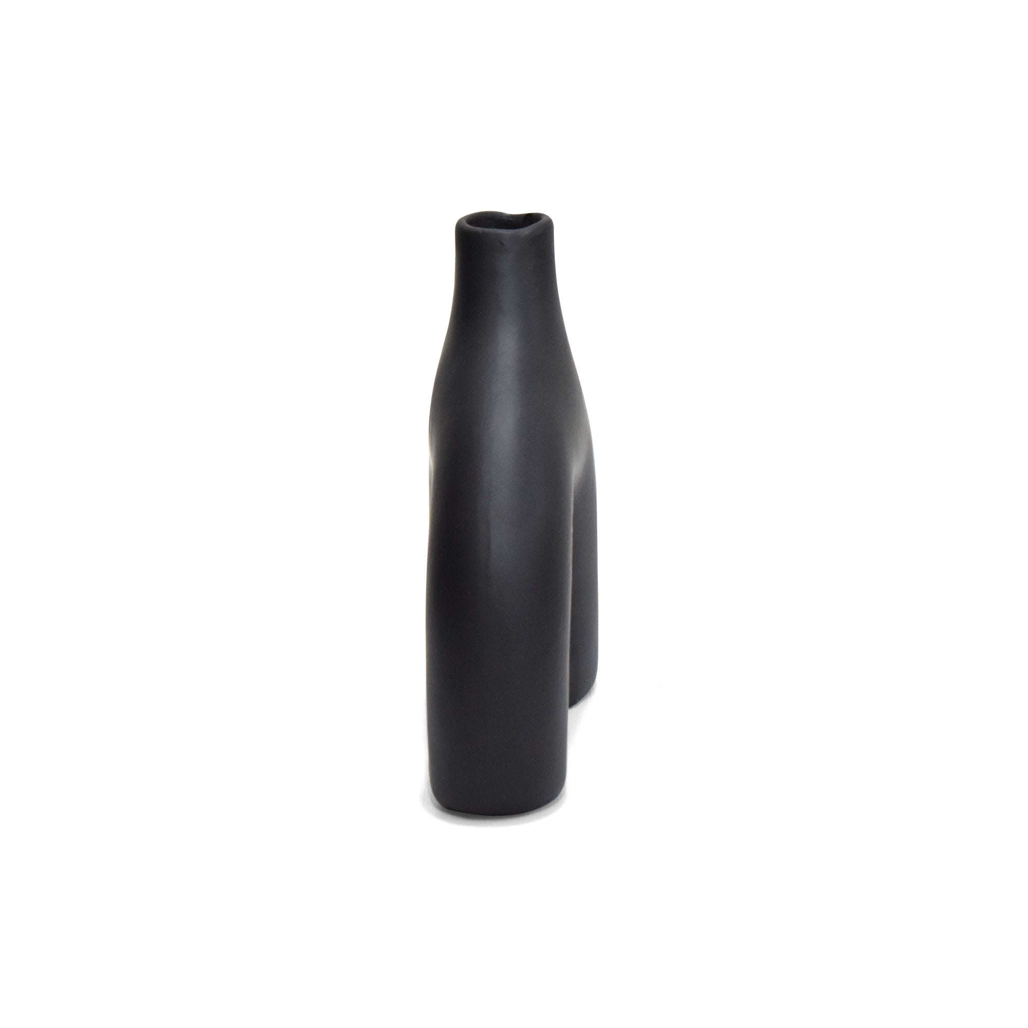 Florero en Ceramica Flora Negro