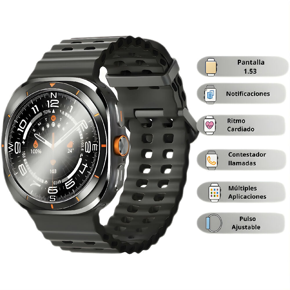 Smartwatch MS Ultra 1 Mobulaa Reloj Inteligente 49mm Con Llamadas Bluetooth, Pantalla HD, SpO2 Y Monitor De Salud