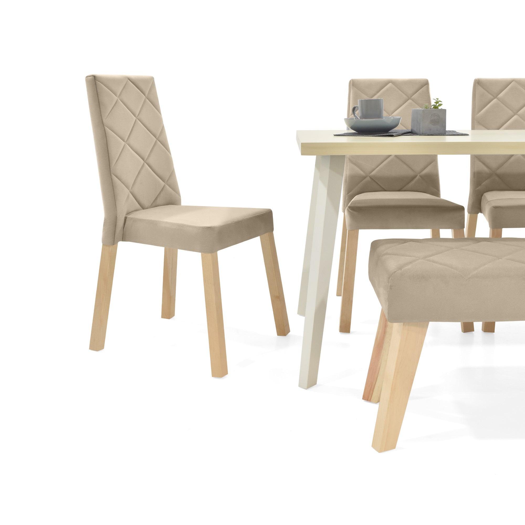 Comedor 6 Puestos Liverpool con Butaco Taupe